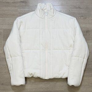 Travis Mathew Mont Blanc Puffer Full Zip Jacket Cloud White Size M